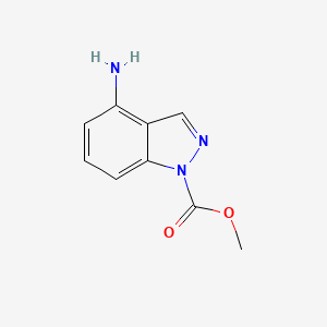 molecular formula C9H9N3O2 B1612989 methyl 4-amino-1H-indazole-1-carboxylate CAS No. 581812-76-2