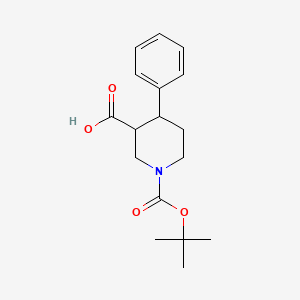 molecular formula C17H23NO4 B1612992 1-(叔丁氧羰基)-4-苯基哌啶-3-羧酸 CAS No. 221141-79-3