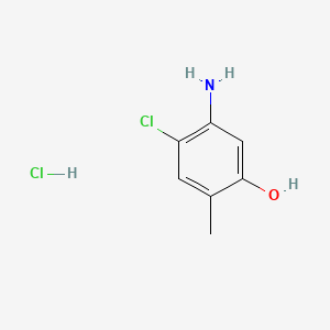 molecular formula C7H9Cl2NO B1612996 5-氨基-4-氯-2-甲基苯酚盐酸盐 CAS No. 110102-85-7