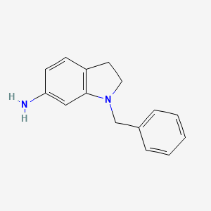 molecular formula C15H16N2 B1612998 1-Benzyl-2,3-dihydro-1H-indol-6-ylamine CAS No. 256924-07-9