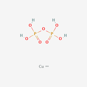 molecular formula CuH4O7P2+2 B161300 Pyrophosphoric acid, copper salt CAS No. 10102-90-6