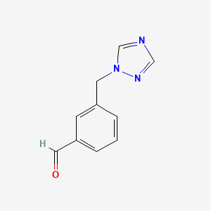 molecular formula C10H9N3O B1613006 3-(1H-1,2,4-三唑-1-基甲基)苯甲醛 CAS No. 876316-30-2