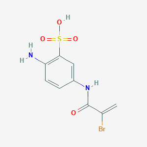 molecular formula C9H9BrN2O4S B1613008 2-Amino-5-[(2-bromoacryloyl)amino]benzene-1-sulfonic acid CAS No. 42486-84-0