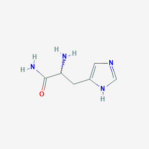 molecular formula C6H10N4O B1613020 组氨酰胺，D- CAS No. 891787-99-8