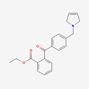 molecular formula C21H21NO3 B1613088 2-(4-((2,5-二氢-1H-吡咯-1-基)甲基)苯甲酰)苯甲酸乙酯 CAS No. 898763-89-8