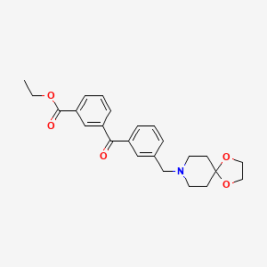B1613095 3-Carboethoxy-3'-[8-(1,4-dioxa-8-azaspiro[4.5]decyl)methyl]benzophenone CAS No. 898761-59-6