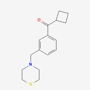 Cyclobutyl 3-(thiomorpholinomethyl)phenyl ketone