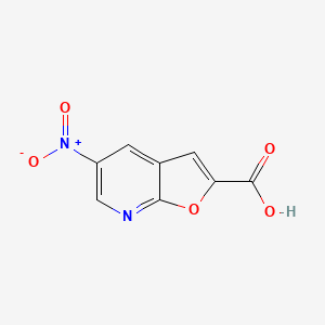 molecular formula C8H4N2O5 B1613110 5-Nitrofuro[2,3-b]pyridine-2-carboxylic acid CAS No. 6563-65-1