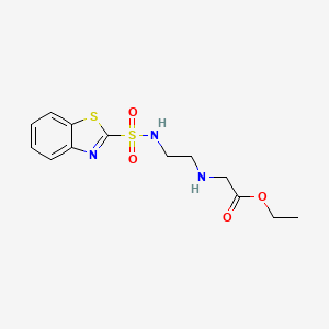 molecular formula C13H17N3O4S2 B1613111 Ethyl 2-((2-(benzo[d]thiazole-2-sulfonamido)ethyl)amino)acetate CAS No. 620628-51-5