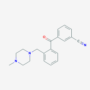 molecular formula C20H21N3O B1613167 3'-Cyano-2-(4-methylpiperazinomethyl) benzophenone CAS No. 898782-84-8
