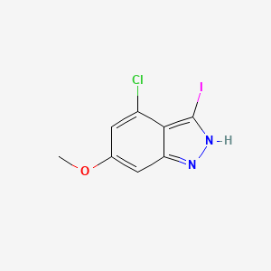 molecular formula C8H6ClIN2O B1613170 4-Chloro-3-iodo-6-methoxy-1H-indazole CAS No. 885519-66-4