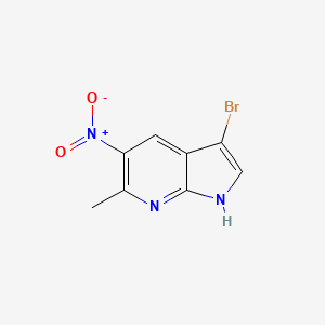 molecular formula C8H6BrN3O2 B1613184 3-bromo-6-methyl-5-nitro-1H-pyrrolo[2,3-b]pyridine CAS No. 1000340-20-4