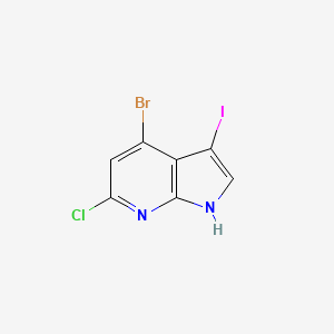 molecular formula C7H3BrClIN2 B1613185 4-bromo-6-chloro-3-iodo-1H-pyrrolo[2,3-b]pyridine CAS No. 1000340-78-2