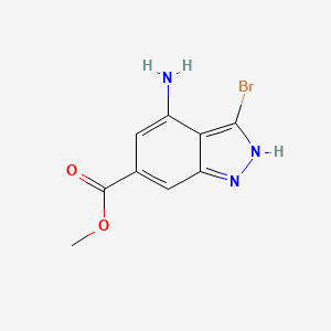 molecular formula C9H8BrN3O2 B1613192 Methyl 4-amino-3-bromo-1H-indazole-6-carboxylate CAS No. 885521-32-4