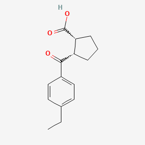 cis-2-(4-Ethylbenzoyl)cyclopentane-1-carboxylic acid