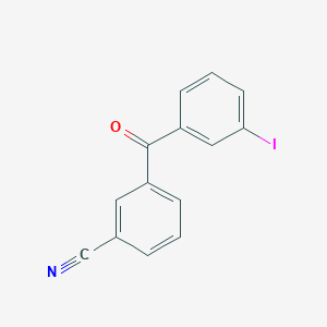 molecular formula C14H8INO B1613227 3-Cyano-3'-iodobenzophenone CAS No. 890098-71-2