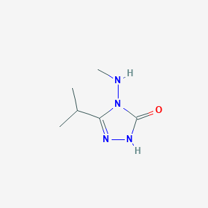 molecular formula C6H12N4O B161323 4-(methylamino)-3-propan-2-yl-1H-1,2,4-triazol-5-one CAS No. 132662-50-1