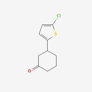 molecular formula C10H11ClOS B1613230 2-氯-5-(3-氧代环己基)噻吩 CAS No. 909421-72-3