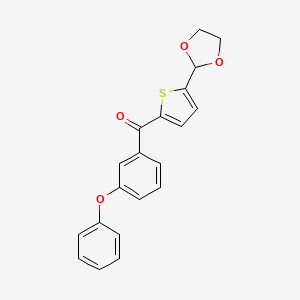 5-(1,3-Dioxolan-2-YL)-2-(3-phenoxybenzoyl)thiophene