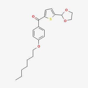 molecular formula C21H26O4S B1613235 5-(1,3-Dioxolan-2-YL)-2-(4-heptyloxybenzoyl)thiophene CAS No. 898778-71-7