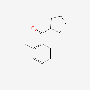 molecular formula C14H18O B1613245 Cyclopentyl 2,4-dimethylphenyl ketone CAS No. 898791-50-9