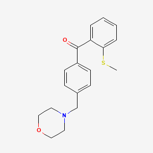 molecular formula C19H21NO2S B1613248 4'-Morpholinomethyl-2-thiomethylbenzophenone CAS No. 898769-86-3