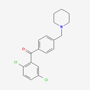 molecular formula C19H19Cl2NO B1613250 2,5-二氯-4'-哌啶甲基二苯甲酮 CAS No. 898775-57-0