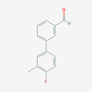 molecular formula C14H11FO B1613287 3-(4-Fluoro-3-methylphenyl)benzaldehyde CAS No. 343604-38-6