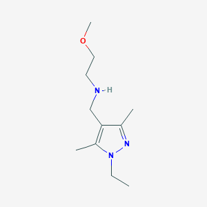 molecular formula C11H21N3O B1613301 N-[(1-乙基-3,5-二甲基-1H-吡唑-4-基)甲基]-N-(2-甲氧基乙基)胺 CAS No. 1015845-57-4