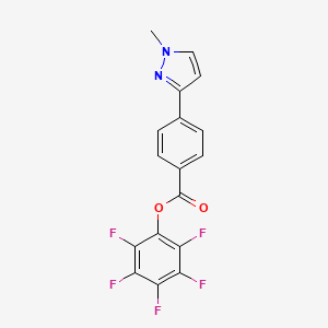 molecular formula C17H9F5N2O2 B1613308 Pentafluorophenyl 4-(1-methyl-1H-pyrazol-3-yl)benzoate CAS No. 915707-42-5