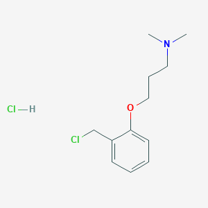 molecular formula C12H19Cl2NO B1613310 2-[3-(Dimethylamino)propoxy]benzyl chloride hydrochloride CAS No. 930111-03-8