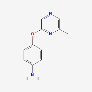 molecular formula C11H11N3O B1613312 4-[(6-甲基吡嗪-2-基)氧基]苯胺 CAS No. 915707-63-0