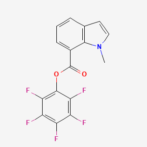 molecular formula C16H8F5NO2 B1613313 五氟苯基 1-甲基-1H-吲哚-7-羧酸酯 CAS No. 941716-96-7