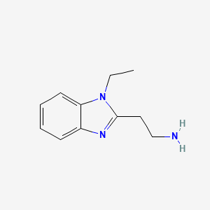 molecular formula C11H15N3 B1613315 2-(1-Ethyl-1H-benzimidazol-2-yl)ethanamine CAS No. 910395-61-8