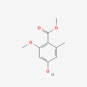 molecular formula C10H12O4 B1613331 Methyl 4-hydroxy-2-methoxy-6-methylbenzoate CAS No. 3465-63-2