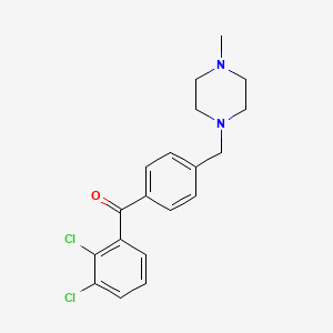 molecular formula C19H20Cl2N2O B1613351 2,3-Dichloro-4'-(4-methylpiperazinomethyl) benzophenone CAS No. 898763-18-3