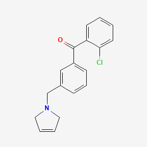 molecular formula C18H16ClNO B1613364 (2-Chlorophenyl)(3-((2,5-dihydro-1H-pyrrol-1-yl)methyl)phenyl)methanone CAS No. 898749-19-4