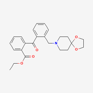 molecular formula C24H27NO5 B1613371 2-Carboethoxy-2'-[8-(1,4-dioxa-8-azaspiro[4.5]decyl)methyl]benzophenone CAS No. 898755-89-0