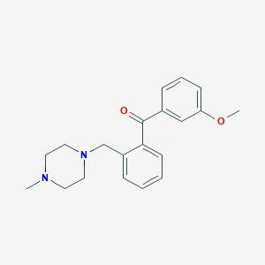 molecular formula C20H24N2O2 B1613376 3'-甲氧基-2-(4-甲基哌嗪甲基)二苯甲酮 CAS No. 898782-78-0