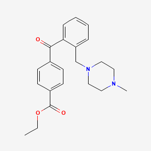 molecular formula C22H26N2O3 B1613377 Ethyl 4-[2-[(4-methylpiperazin-1-yl)methyl]benzoyl]benzoate CAS No. 898782-95-1