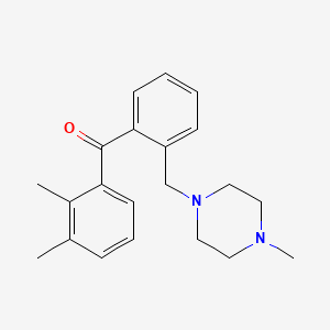 molecular formula C21H26N2O B1613378 2,3-Dimethyl-2'-(4-methylpiperazinomethyl) benzophenone CAS No. 898783-13-6
