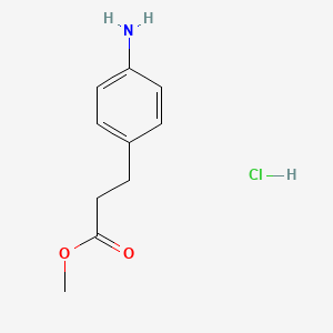 molecular formula C10H14ClNO2 B1613382 盐酸甲基 3-(4-氨基苯基)丙酸酯 CAS No. 91012-19-0