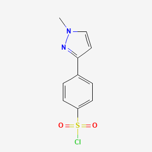 molecular formula C10H9ClN2O2S B1613385 4-(1-甲基-1H-吡唑-3-基)-苯磺酰氯 CAS No. 916766-81-9
