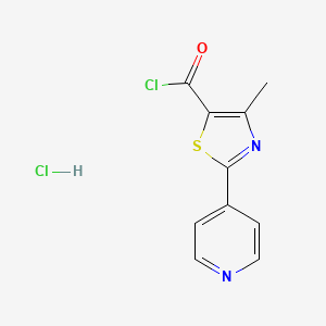 molecular formula C10H8Cl2N2OS B1613389 4-メチル-2-ピリジン-4-イル-1,3-チアゾール-5-カルボニルクロリド塩酸塩 CAS No. 953408-88-3