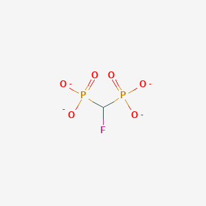 molecular formula CHFO6P2-4 B1613395 (Fluoromethylene)bis(phosphonate) CAS No. 78715-56-7