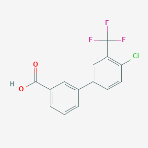 molecular formula C14H8ClF3O2 B1613398 [1,1'-Biphenyl]-3-carboxylic acid, 4'-chloro-3'-(trifluoromethyl)- CAS No. 893637-97-3