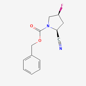 molecular formula C13H13FN2O2 B1613410 benzyl (2S,4S)-2-cyano-4-fluoropyrrolidine-1-carboxylate CAS No. 518047-78-4