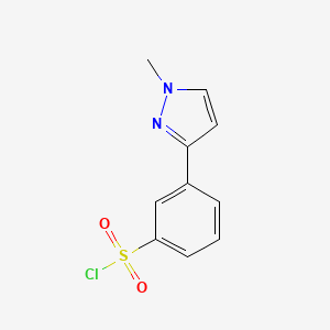 molecular formula C10H9ClN2O2S B1613417 3-(1-Methyl-1H-pyrazol-3-yl)benzene-1-sulfonyl chloride CAS No. 912569-59-6