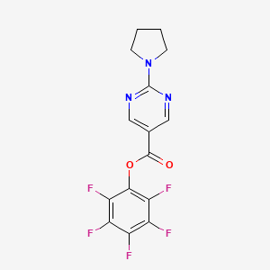 Pentafluorophenyl 2-pyrrolidin-1-ylpyrimidine-5-carboxylate