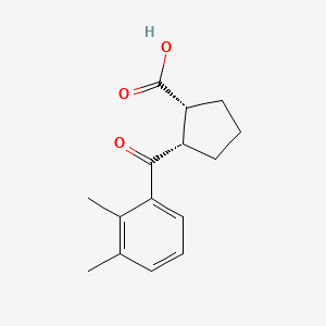 molecular formula C15H18O3 B1613426 cis-2-(2,3-Dimethylbenzoyl)cyclopentane-1-carboxylic acid CAS No. 733740-17-5